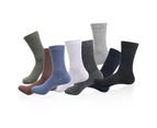 aerkesd 1 Pair Men Solid Color Breathable Cotton Ribbed Elastic Middle Tube Crew Socks-Army Green - Army Green