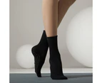 aerkesd 1 Pair Sports Socks Non-deformation Soft Sweat Absorption Good Breathability Sport Socks for Home-Black - Black