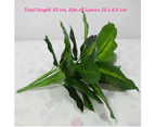 Large 50Cm Evergreen Artificial Plant 25 Leaves Lifelike Shrub Potted Plant Plastic Greenery Decoration