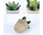 6Pcs Indoor Artificial Plant, Fake Plant With Grey Pot Artificial Grass Decoration For Outdoor Use