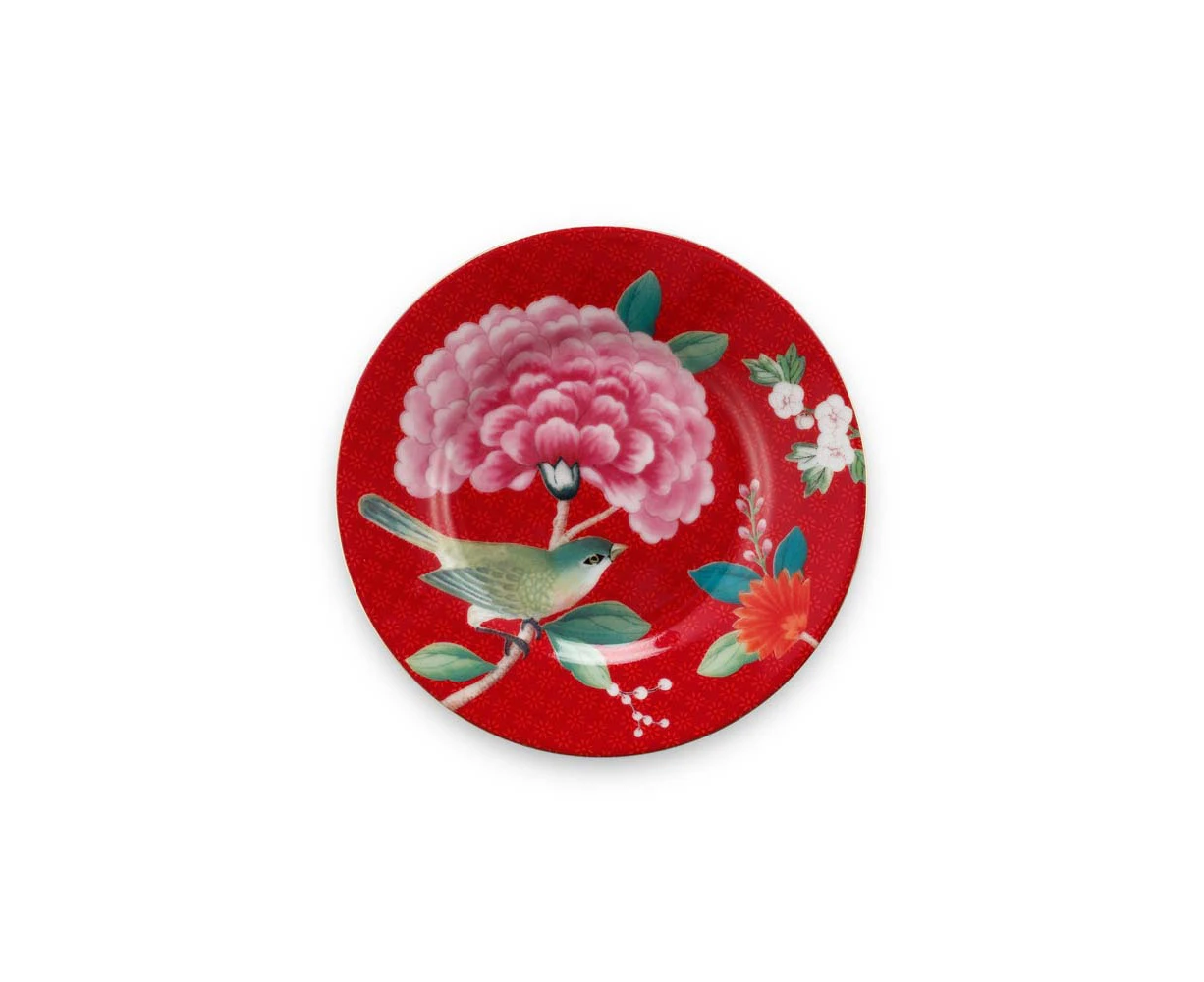 Pip Studio Blushing Birds Red Petit Four Plate - 12cm