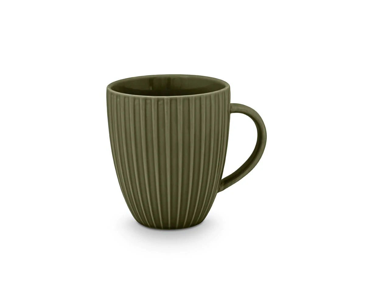 VTWonen VTWonen Relievo Dark Green 250ml Mug with Ear