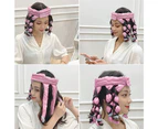 Octopus Heatless Curling Rod Headband Squid Hair Rollers Tools for Long Hair-Pink