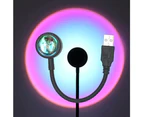 USB Sunset Light LED Rainbow Neon Night Light Projection Atmosphere Lighting-Blue