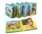 Baby Kids Vegetable Animal Letters Cognition Early Educational Cloth Book Toy - 6