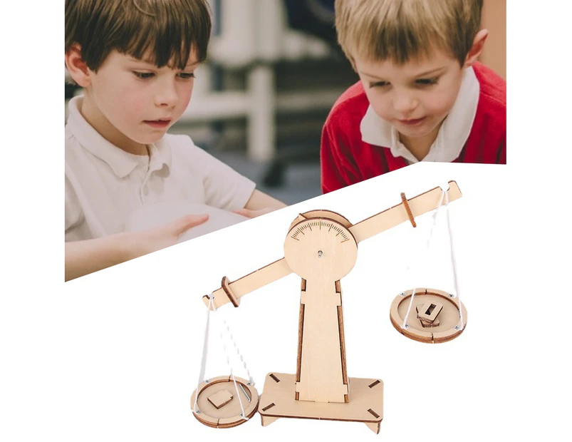 Balancing Scale Kits Interesting Math Learning Game Wood Children Wooden Scale Assembly Kits for School