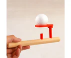 Baby Wooden Blow Toy Hobbies Outdoor Funny Sports Foam Balls Floating Kids Game