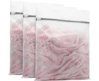 3Pcs Durable Honeycomb Mesh Laundry Bags for Delicates (1 Large 16 x 20 Inches, 1 Medium 12 x 16 Inches, 1 Small 9 x 12 Inches)
