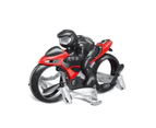 Remote Control Motorcycle Lightweight Sturdy Plastic Super Cool Stunt Motorcycle for Kids - Red