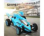 Remote Control Car Strong Power with Lights Plastic Strong Shell Remote Control Car for Kids - Blue