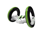Electric 360 Degree Rotating Space Exploration Two Rounds Remote Control Stunt Car for Kids - Green