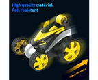 Wireless Remote Control 360 Degree Rotation Stunt Racing Toy Car Kids Gifts - Yellow