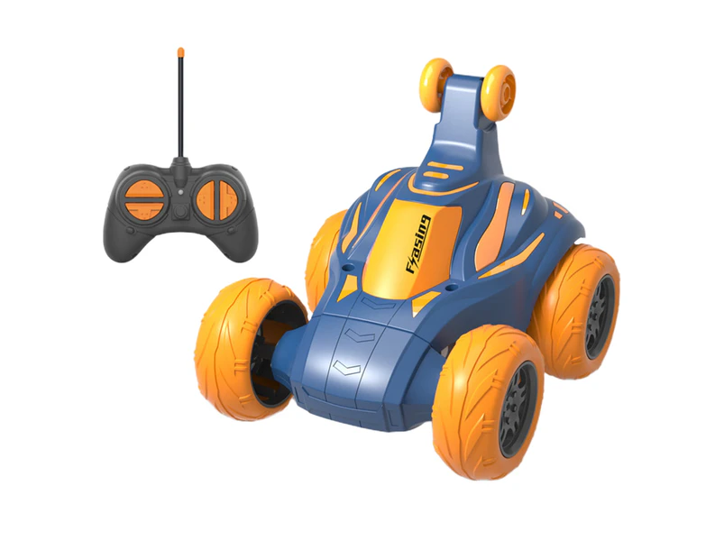 Remote Control Car Rechargeable 360 Degree Tumbling Stunt Vehicle Toy with Music And Light Children Racing Car Toy Birthday Gift - Blue