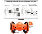 Electric 360 Degree Rotating Space Exploration Two Rounds Remote Control Stunt Car for Kids - Orange