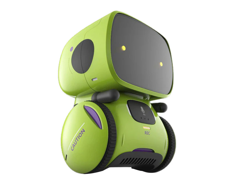 Smart Robot LED Light Voice Remote Control Eco-friendly Educational Kids Robot Toy for Children - Green