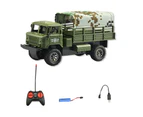 Truck Toy LED Light Remote Control Quickly Move Truck Remote Control Army Toys for Kids - Army Green