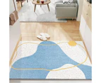 Modern Area Rug Carpet, Geometric Area Rugs Floor Carpet for Living Room, Contemporary Bedroom Tile Trellis Floorcover Indoor Carpet （100 x 200cm, FG-5611）