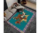 Modern Area Rug Carpet, Geometric Area Rugs Floor Carpet for Living Room, Contemporary Bedroom Tile Trellis Floorcover Indoor Carpet （100 x 200cm, FG-5637）