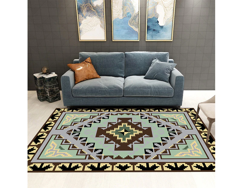 Modern Area Rug Carpet, Geometric Area Rugs Floor Carpet for Living Room, Contemporary Bedroom Tile Trellis Floorcover Indoor Carpet （100 x 200cm, FG-5645）