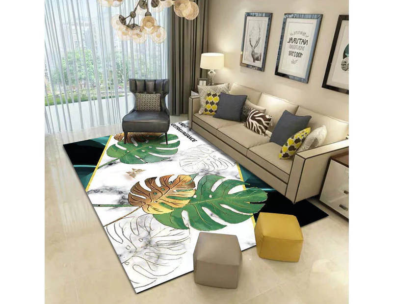 Modern Area Rug Carpet, Geometric Area Rugs Floor Carpet for Living Room, Contemporary Bedroom Tile Trellis Floorcover Indoor Carpet （100 x 200cm, FG-5649）