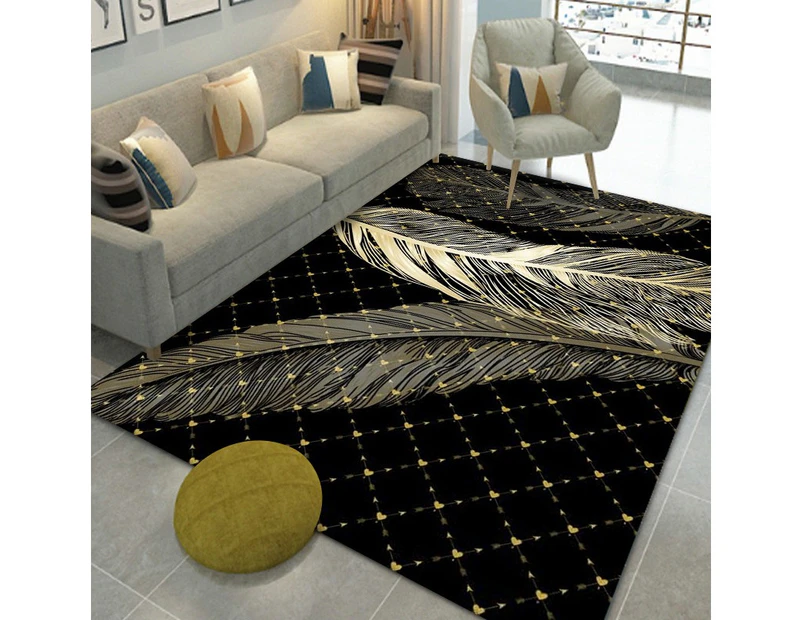 Modern Area Rug Carpet, Geometric Area Rugs Floor Carpet for Living Room, Contemporary Bedroom Tile Trellis Floorcover Indoor Carpet （100 x 200cm, FG-5672）