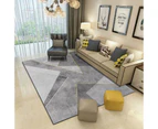 Modern Area Rug Carpet, Geometric Area Rugs Floor Carpet for Living Room, Contemporary Bedroom Tile Trellis Floorcover Indoor Carpet （100 x 200cm, FG-5706）
