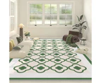 Modern Area Rug Carpet, Geometric Area Rugs Floor Carpet for Living Room, Contemporary Bedroom Tile Trellis Floorcover Indoor Carpet （100 x 200cm, FG-5685）