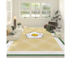 Modern Area Rug Carpet, Geometric Area Rugs Floor Carpet for Living Room, Contemporary Bedroom Tile Trellis Floorcover Indoor Carpet （100 x 200cm, FG-5685）