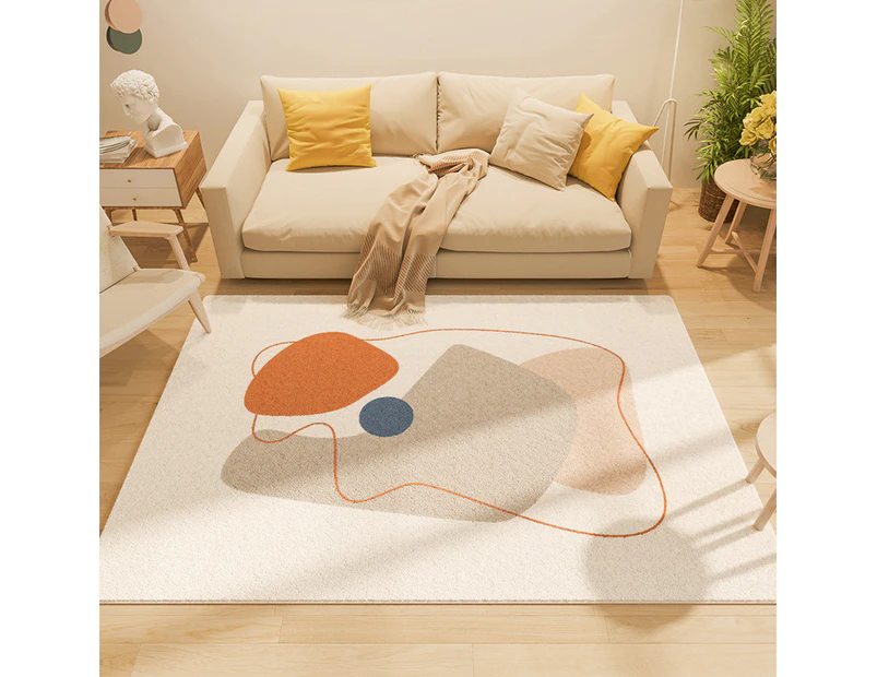 Modern Area Rug Carpet, Geometric Area Rugs Floor Carpet for Living Room, Contemporary Bedroom Tile Trellis Floorcover Indoor Carpet （100 x 200cm, FG-5771）