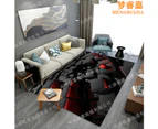 Modern Area Rug Carpet, Geometric Area Rugs Floor Carpet for Living Room, Contemporary Bedroom Tile Trellis Floorcover Indoor Carpet （100 x 200cm, FG-5822）