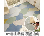 Modern Area Rug Carpet, Geometric Area Rugs Floor Carpet for Living Room, Contemporary Bedroom Tile Trellis Floorcover Indoor Carpet （100 x 200cm, FG-5859）