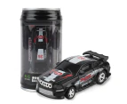 Creative Coke Can Mini Electric Remote Control Racing Car with Lights Kids Toy - Black
