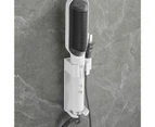 Hair Straightener Holder Punch-free High-temperature Resistant Universal Aviation Aluminum Hair Curling Iron Organizer Bathroom Accessories-Black