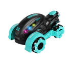 RC Car Toy Shockproof High Speed Plastic Cool Light Spray RC Car for Children - Blue