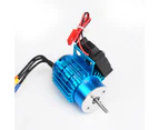 Metal 540 Brushless Motor Heatsink Part with Cooling Fan for 1/10 HSP RC Car - Purple