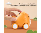 Toy Car Lovely Creative Plastic Press Mechanical Sliding Toy for Child - Yellow