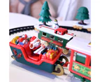 Classic Christmas Electric Rail Car Train Set with Music Light Kids Toy Gift