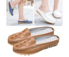 Women Hollow Breathable Backless Mesh Slip-on Flat Low Top Mules Sneakers Shoes