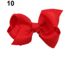 Hair Clip Bow Knot Durable Hair Accessories Ribbon Toddler Hair Bows Clips for Gift Red 10#