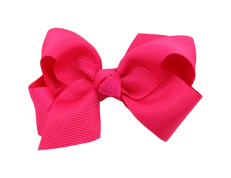 Hair Clip Bow Knot Durable Hair Accessories Ribbon Toddler Hair Bows Clips for Gift Rose 5#