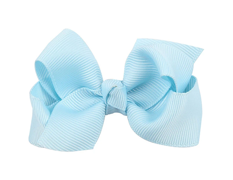 Hair Clip Bow Knot Durable Hair Accessories Ribbon Toddler Hair Bows Clips for Gift Light Blue 15#