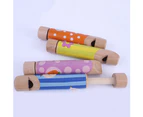 Cartoon Wooden Push Pull Flute Whistle Musical Instrument Education Kids Toy