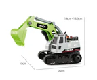 Engineering Car Toy Inertial Drive Telling Story Plastic Large Size Excavator Construction Vehicle for Children - Green