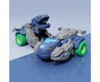 Deformed Dinosaur Car Deformable Portable Plastic Dinosaur Hit Deformed Car for Fun - Blue
