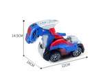 Deformation Dinosaur Simulated Wear-resistant Plastic Dinosaur Transforming Car Toy for Kids