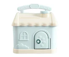 Piggy Bank House Shape Money Saving Plastic Children Cartoon Coin Saving Jar for Boys Girls - Blue