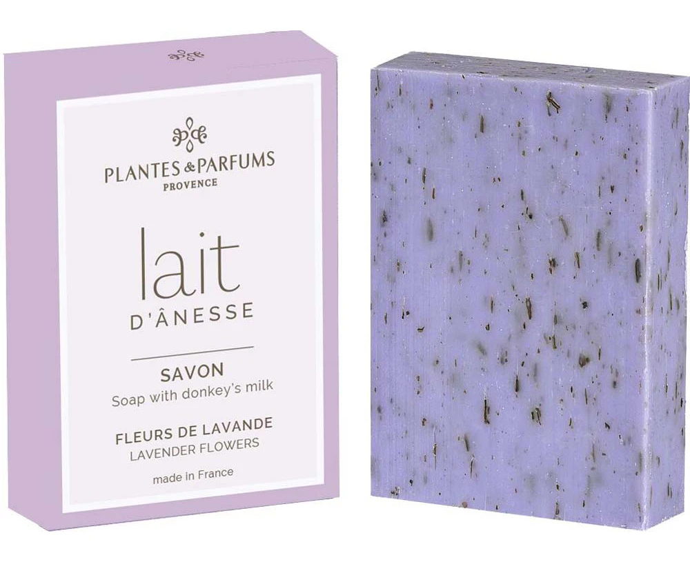 Plantes & Parfums Lavender Body Scrub Soap with Donkey's Milk 100g