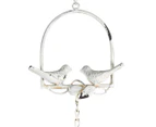 Willow & Silk 55cm Lovebirds in Archway Hanging Bell - Antique White