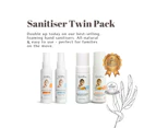 KidsBliss Alcohol-Free Sanitiser Twin Pack Hand Sanitiser 50ml+Surface Sanitiser 60ml Mandarin Non-toxic non-flammable chemical free kill 99% of germs