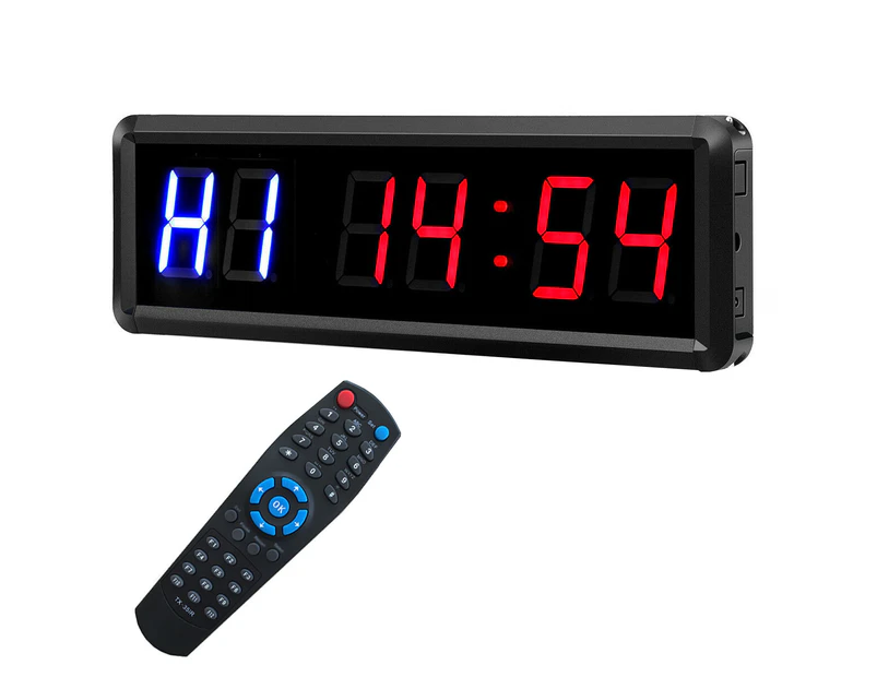 TODO 1.5" Digital Countdown Timer LED Interval Timer Clock Remote crossfit Gym MMA Fitness